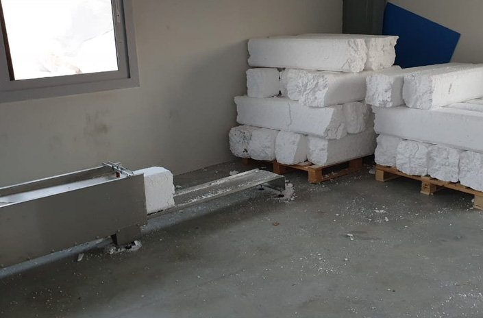Recyclable polystyrene blocks